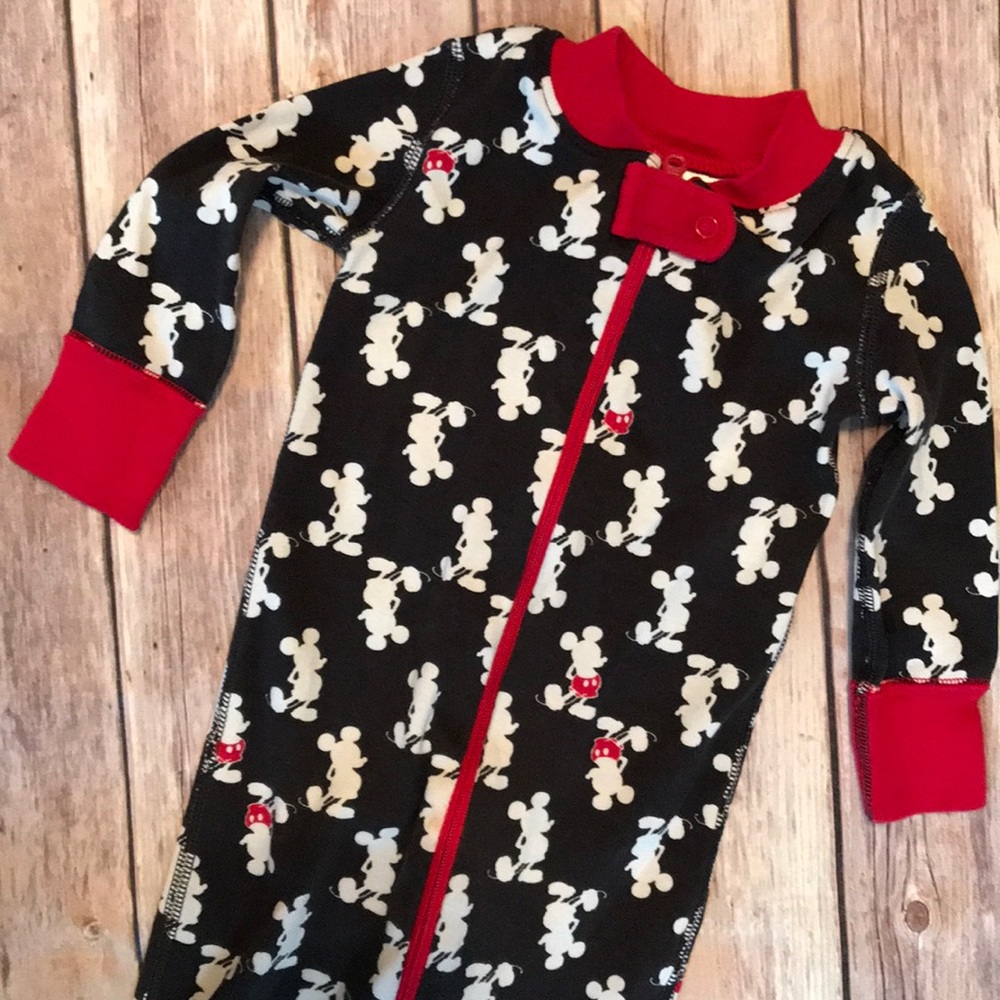 Hanna Andersson Mickey Mouse zip up romper Disney